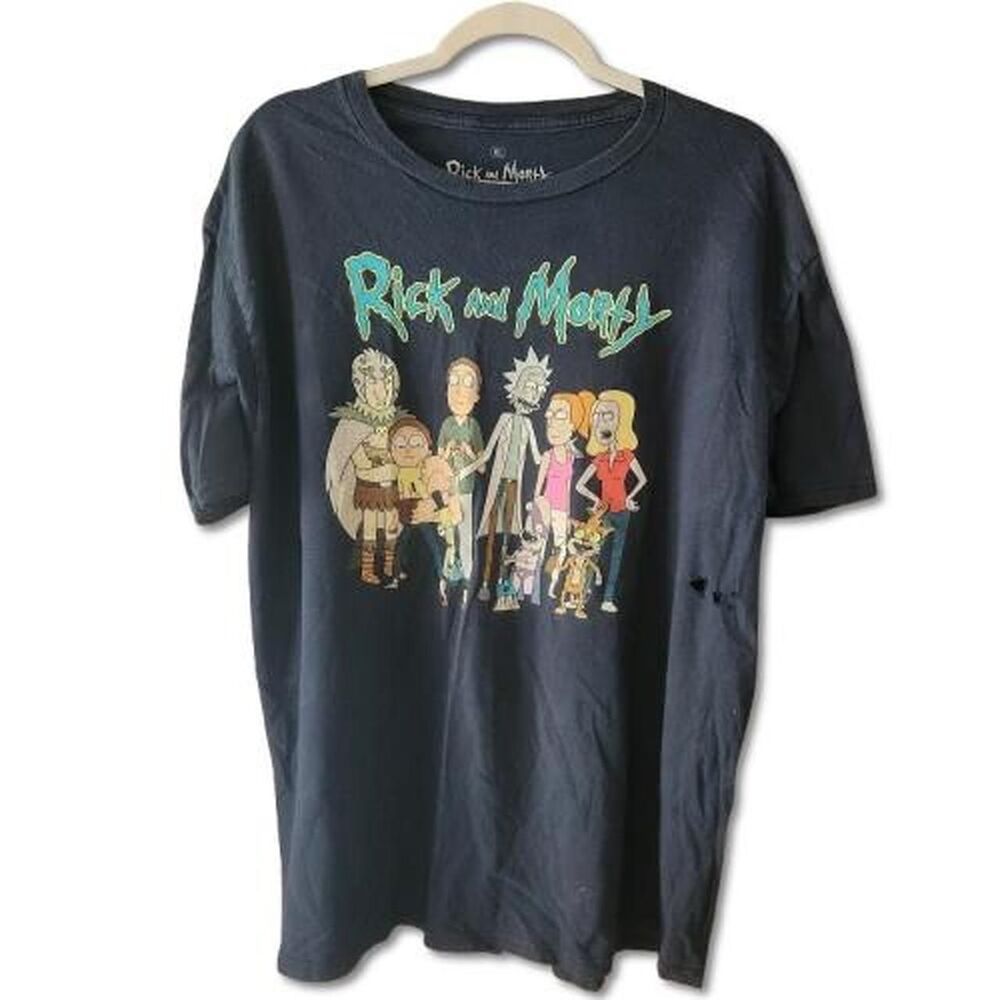 RICK AND MORTY Men's T-shirt XL CARTOONS GRUNGE COMFY